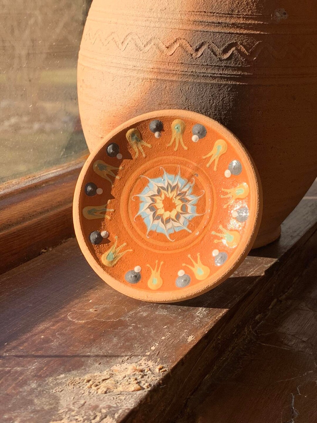 Ceramic Plate Hanging Decorative Plate Mini Plate Ceramic Handmade