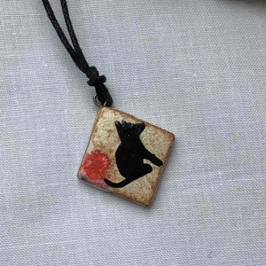 Ukraine shops Ukraine sellers Dog ceramic pendant Pottery dog necklace Puppy necklace Dogs lover gifts Artistic necklace jewelry Dog owner image 5