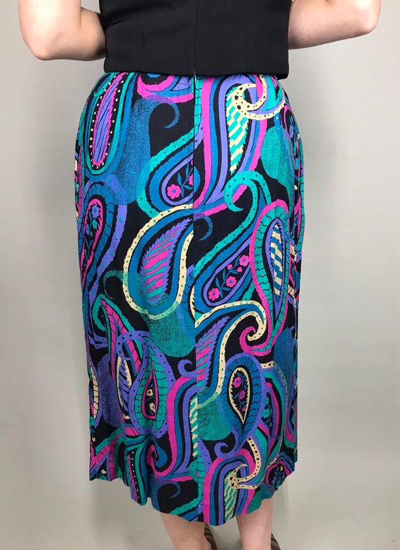 Vintage high waist vibrant multicolor skirt by Em… - image 10