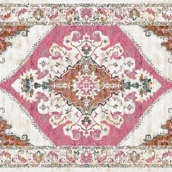 Pink Vintage Rugs Etsy