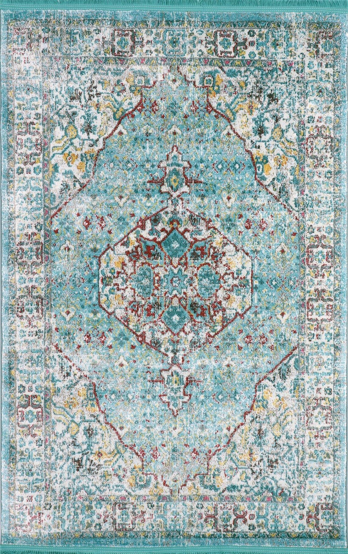 Persian Turquoise Rug Heriz Area Rugs Carpet Geometric Etsy