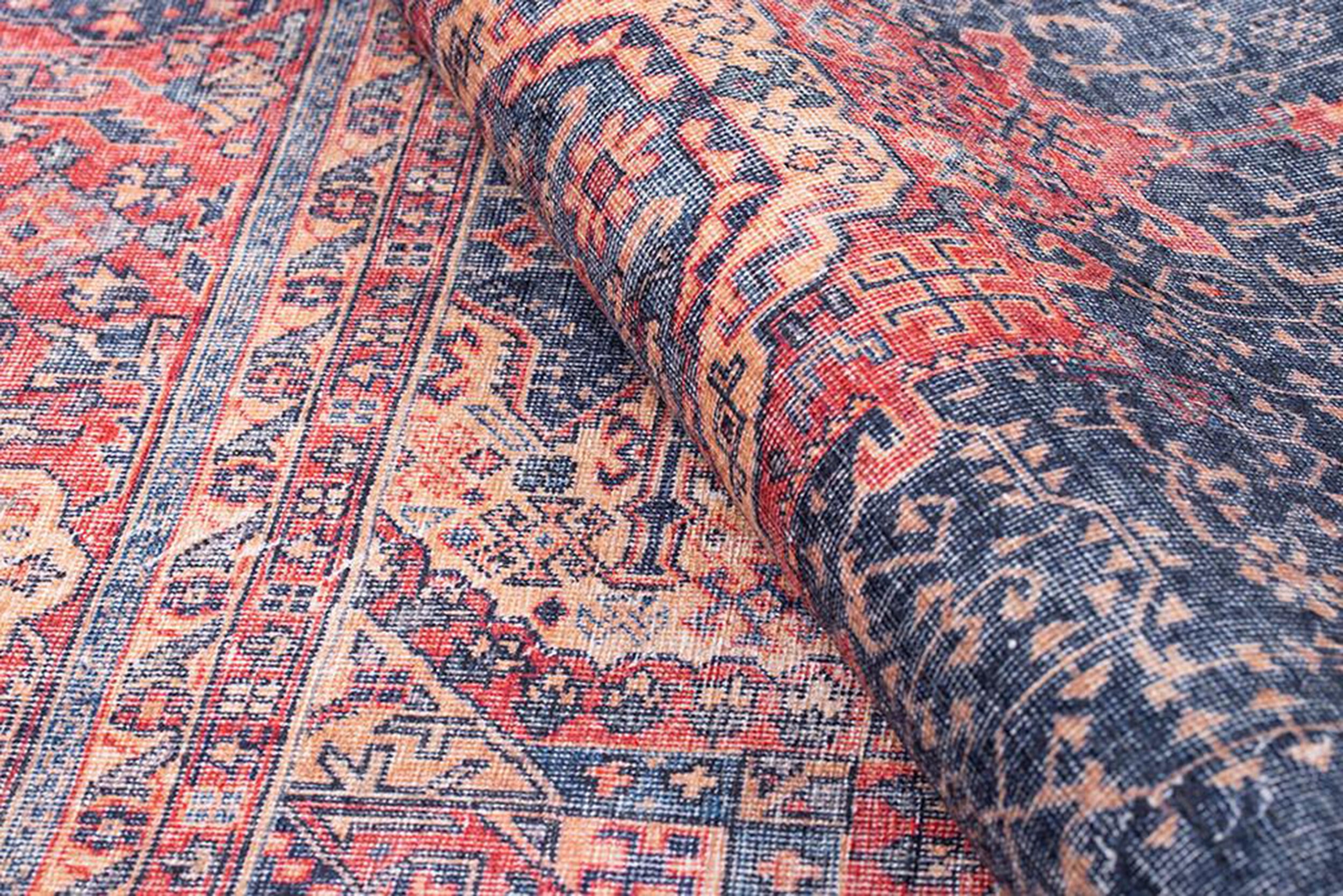 Turkish Navy Blue Rug Vintage Area Rug Medallion Rugs Etsy