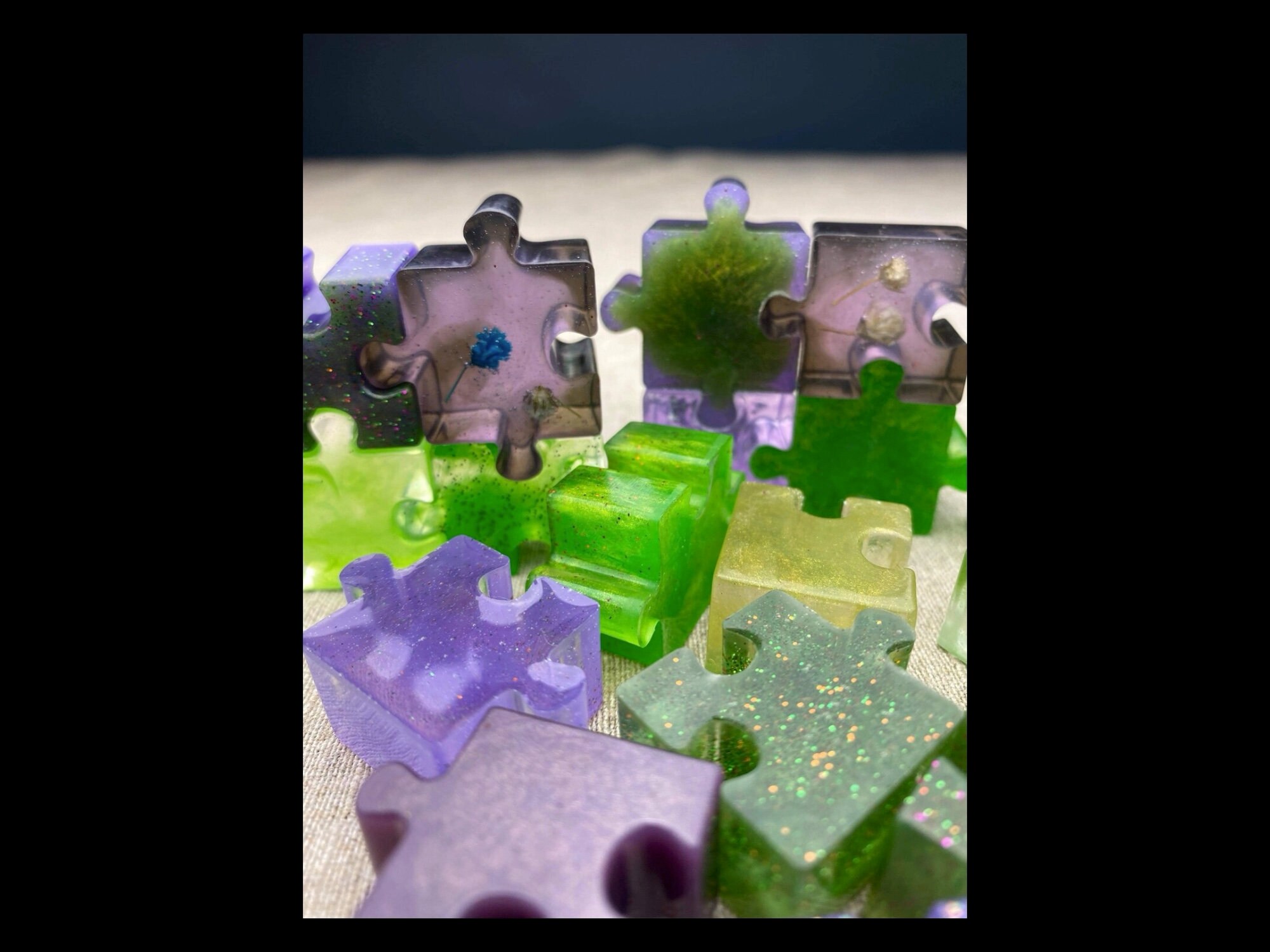 Mix and Match Resin Puzzle Pieces Etsy