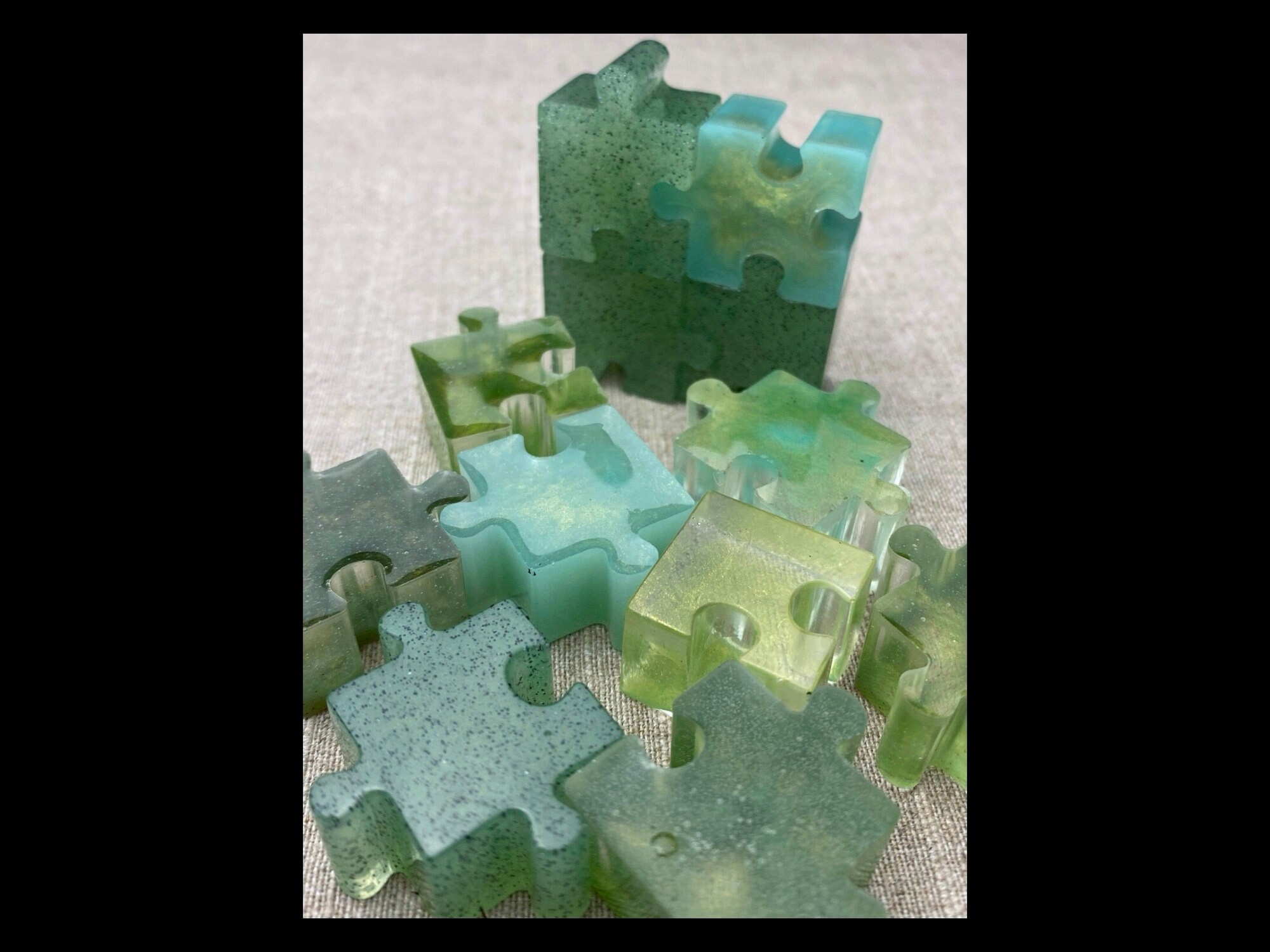 Mix and Match Resin Puzzle Pieces Etsy