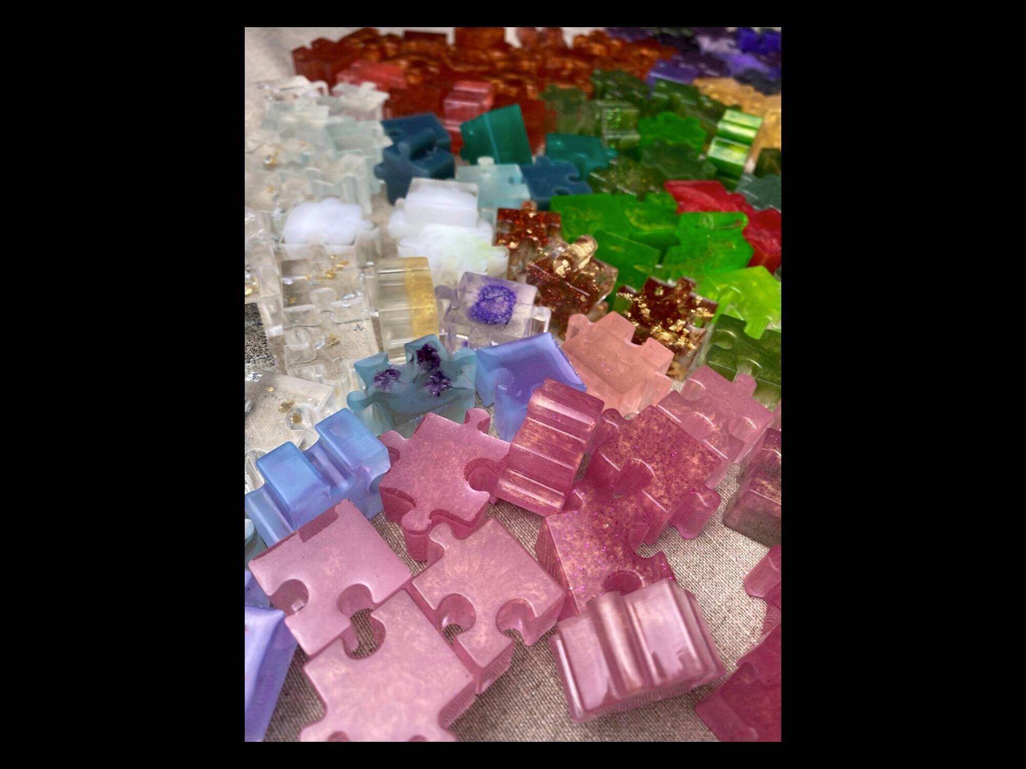 Mix and Match Resin Puzzle Pieces Etsy