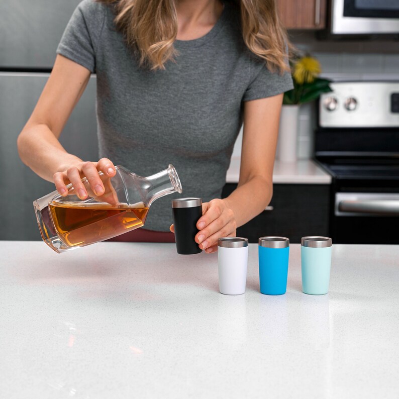 Yeti Dupe Miniature Tumbler Shot Glass Set Stainless Steel Etsy