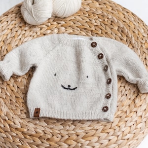 White warm Alpaca sweater, hand knit alpaca baby cardigan, kids sweater, girls sweater, baby boy, baby girl, knitted baby coat image 8