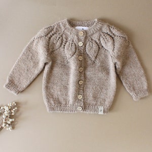 Beige hand knit Alpaca baby sweater, Knitted baby jumper, knitted alpaca sweater, girl sweater, hand knit alpaca sweater