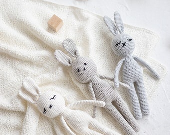 Natural toy, cotton rabbit, baby cotton toy, baby sleep toy