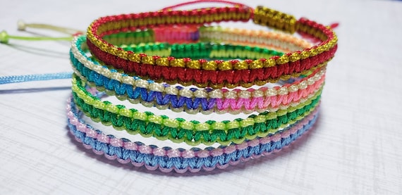 How to make chevron bracelet with 2 colors | VLATKAKNOTS TUTORIALS - YouTube