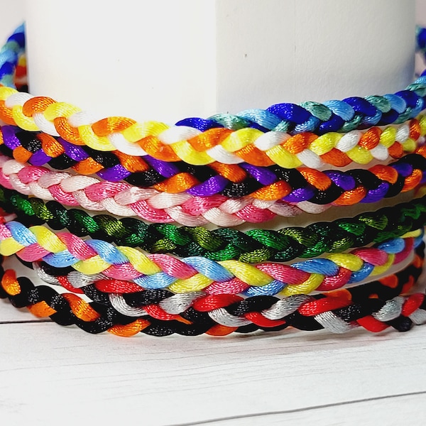 Braided Friendship Bracelet TriColor Options | or Custom Option to Personalize Available | Knotted - Macrame - Adjustable