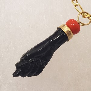 Black Figa Hand Charm Azabache Pendant - Meaningful Curacao