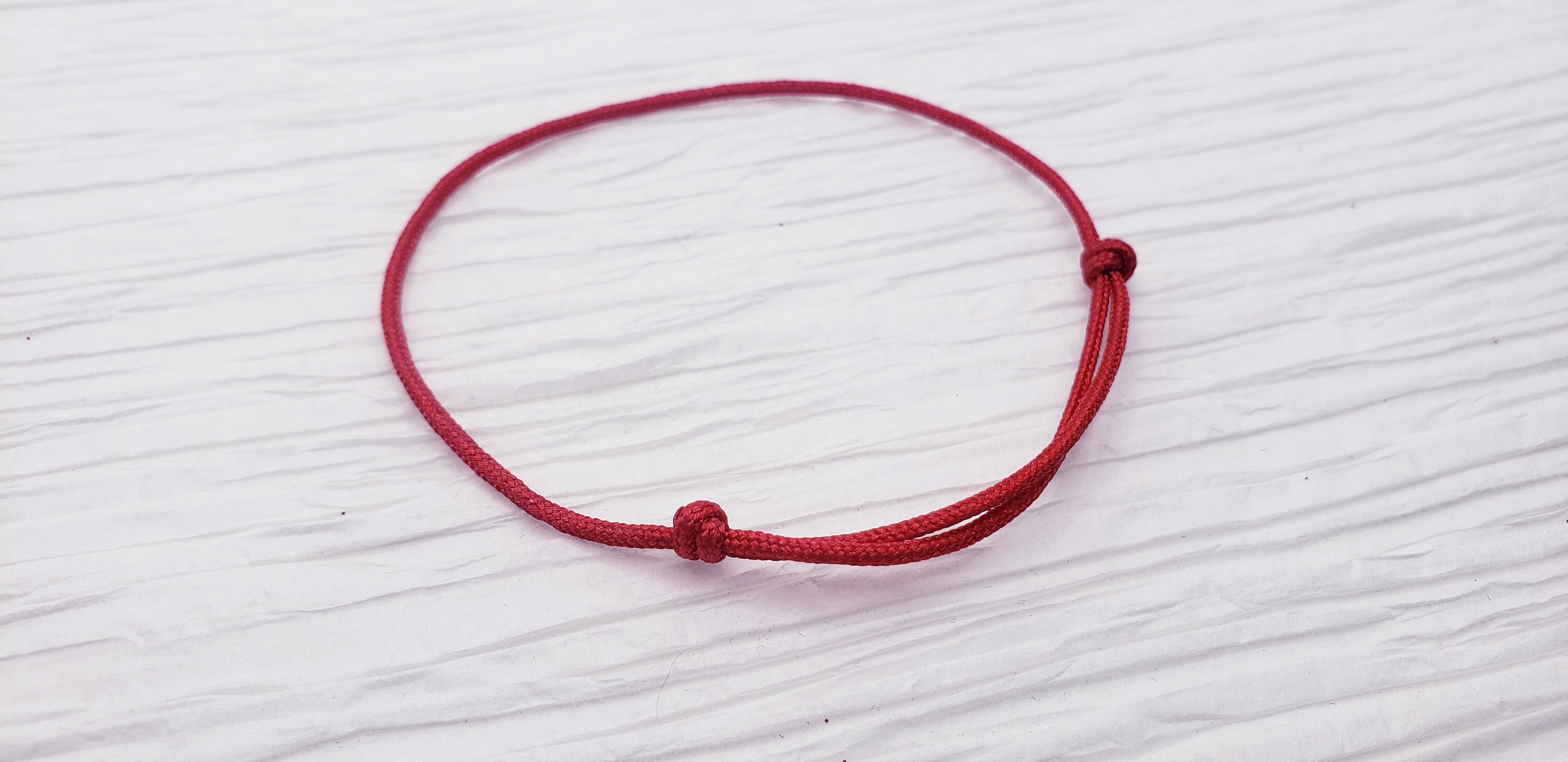Lucky Red String | Minimalist | Sliding Knot Closure | Simple Evil Eye ...