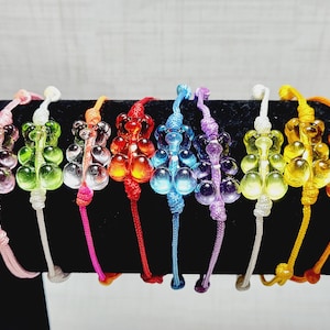 Gummy Bear Simple Bracelet | Sliding Knot Adjustable - Fits Most Between 6.5 to 8 inch |Colorful! | Candy Jewelry FUN Accessories waterproof
