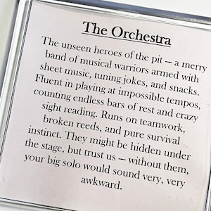 Theatre Music Team Coasters for Orchestra and Rehearsal Accompanist