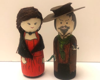 Oliver! Fagin & Nancy Wooden Standing or Hanging Ornaments