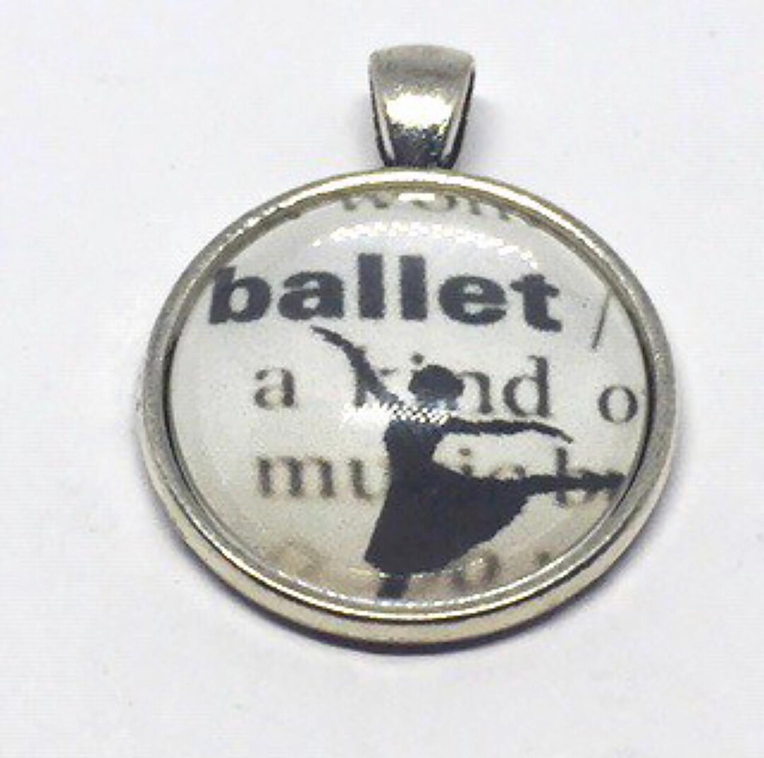 Ballet Round Dancing Themed Pendant & Chain - Etsy