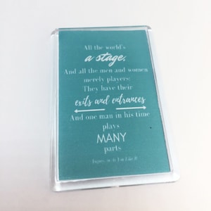 All the Worlds a Stage Theatre Themed Fridge Magnets - large variety available