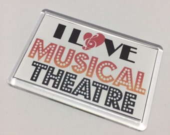 Kocham teatr muzyczny magnes na lodówkę