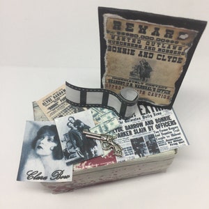 Boîte de présentation miniature pour théâtre musical Bonnie and Clyde