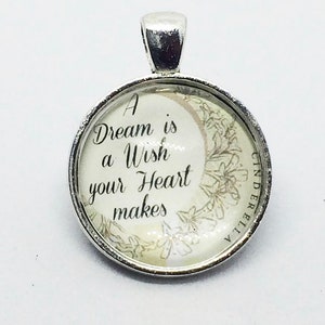 Cinderella Round show themed pendant