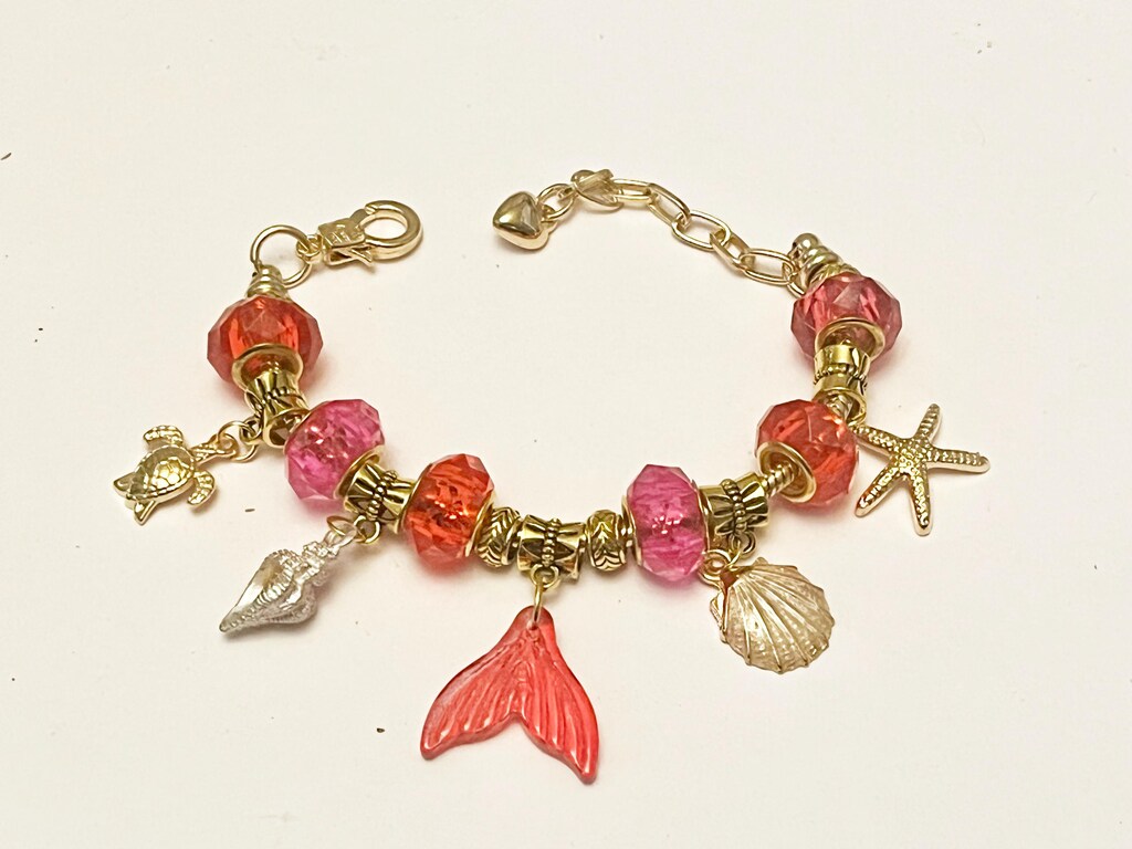 UJIMS Braccialetto Con Ciondolo A Coda Di Sirena – Gioiello In Acciaio Inox, Regalo Tema Sirena Per Donna