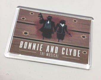 Magnesy na lodówkę w stylu musicalu Bonnie i Clyde