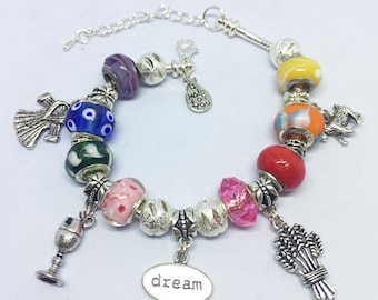 Joseph and his Technicolour Dreamcoat Musical Theatre Charm Bracelet.