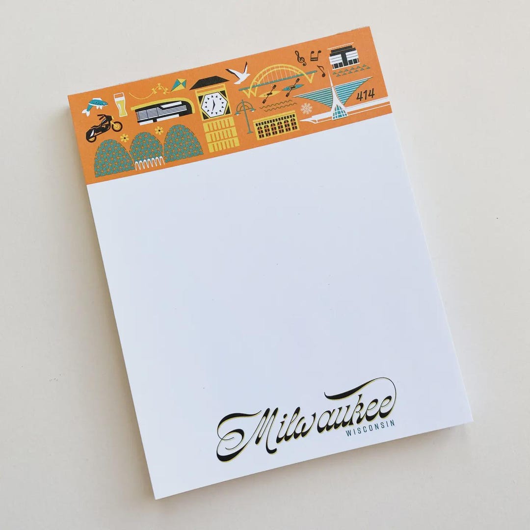 MKE Icons Milwaukee 50 Sheet A2 Notepad - Etsy