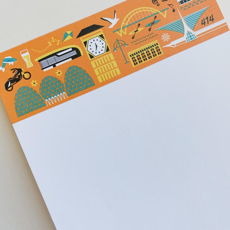 MKE Icons Milwaukee 50 Sheet A2 Notepad - Etsy