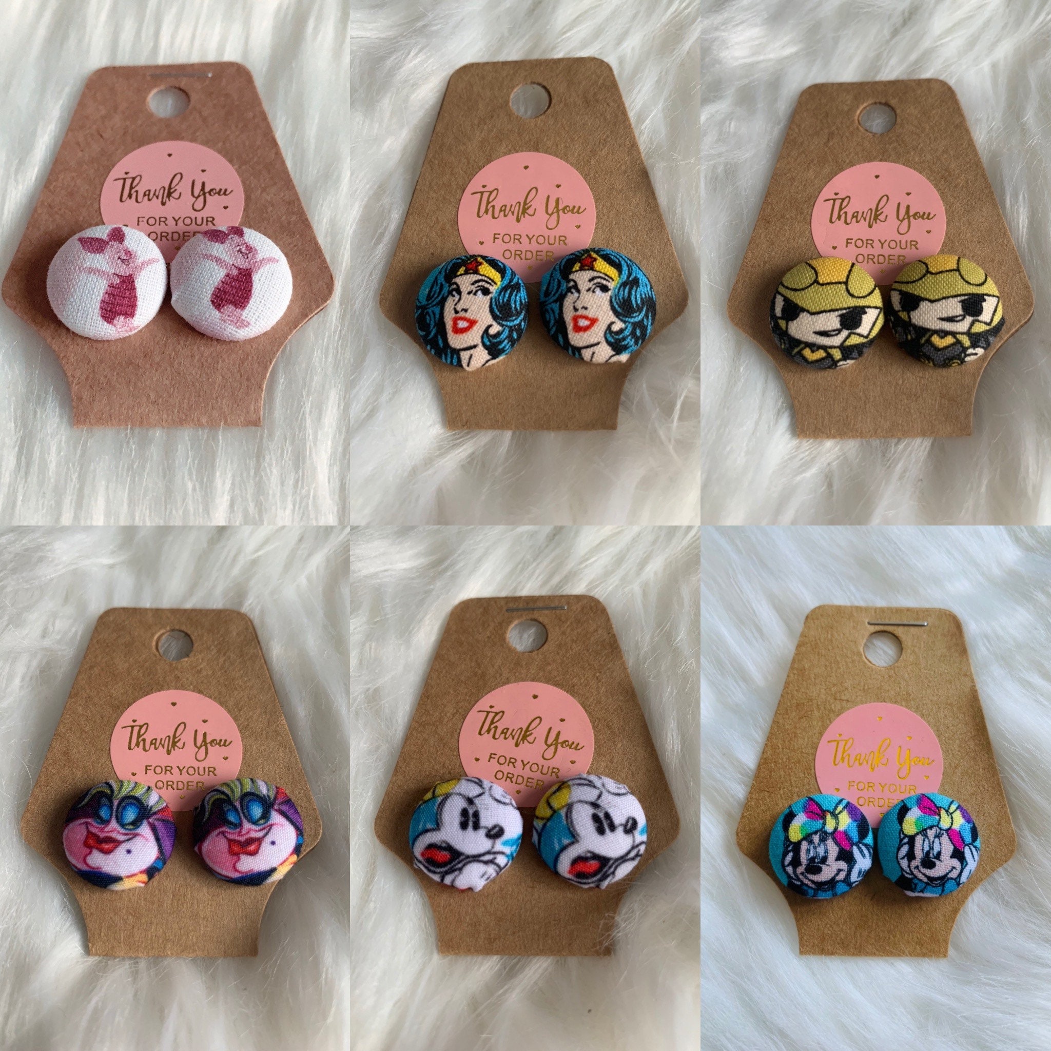 Disney Stud Earrings Etsy