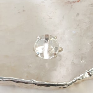 Ring rock crystal silver