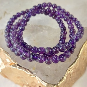 Amethyst dark ball bracelet (5.5-6.5)