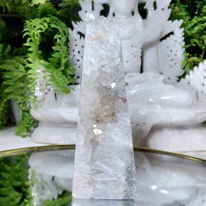 Agate Druzy Obelisk