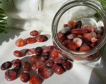 Fire quartz tumbled stones