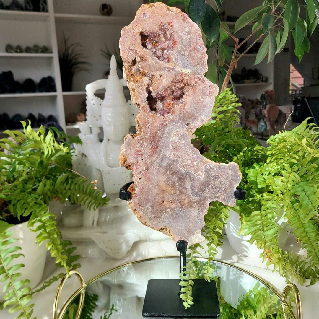 XL Pink Amethyst on Stand - Etsy