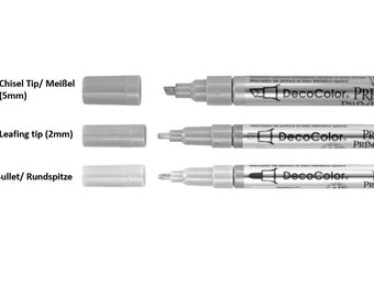 DecoColor Fine Tip Paint Marker Set 4/Pkg-Black, White, Gold