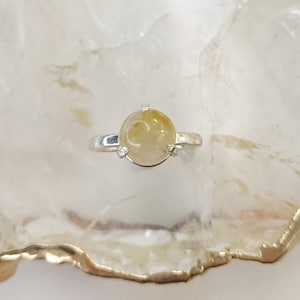 Ring golden rutile silver