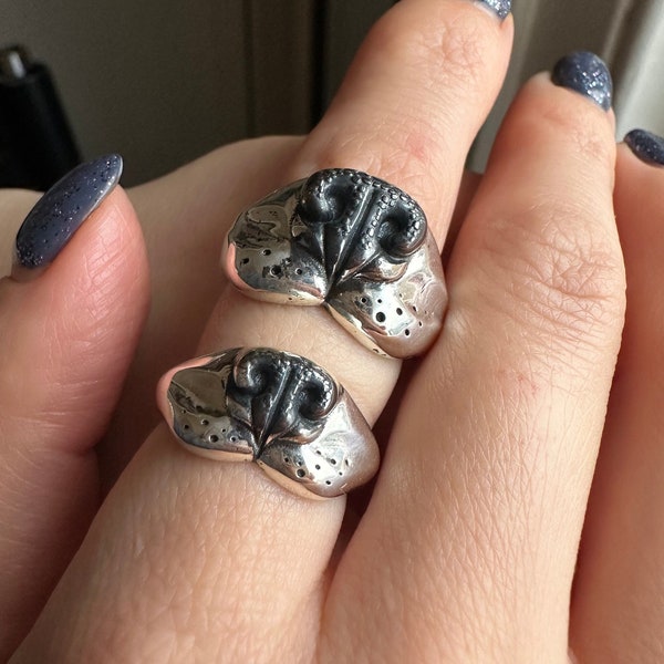 925 Sterling Silver Dog Nose Ring - Adjustable dog nose ring - Unique dog ring - Valentines gift - Unisex - Mens Womens ring - Dog lover