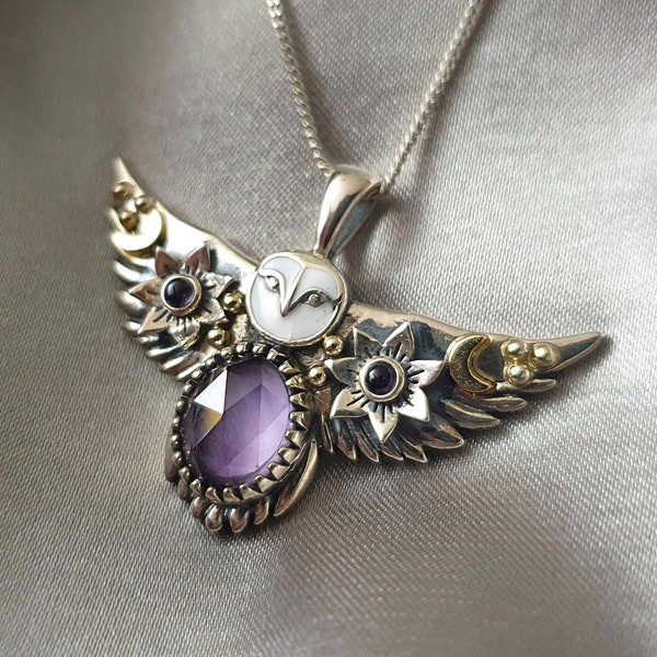 Owl In A Moon Pendant main image 1