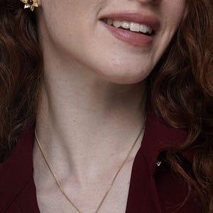 Chokladbarhänge i 18k guld sterlingsilver med rubin bild 5