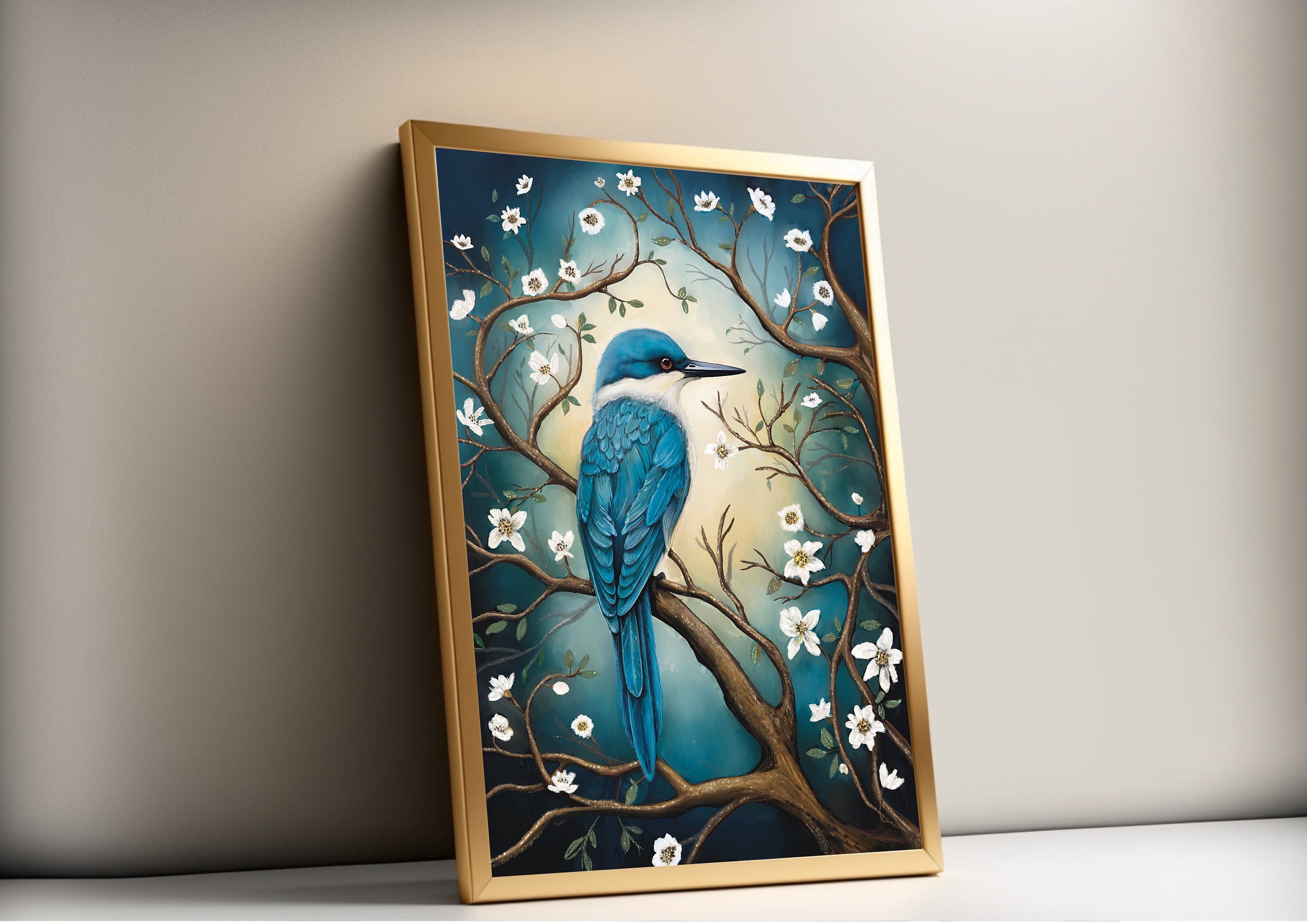A3 A4 A5 Kingfisher Art Print - Cute Bird Art Print - Kingfisher Wall ...