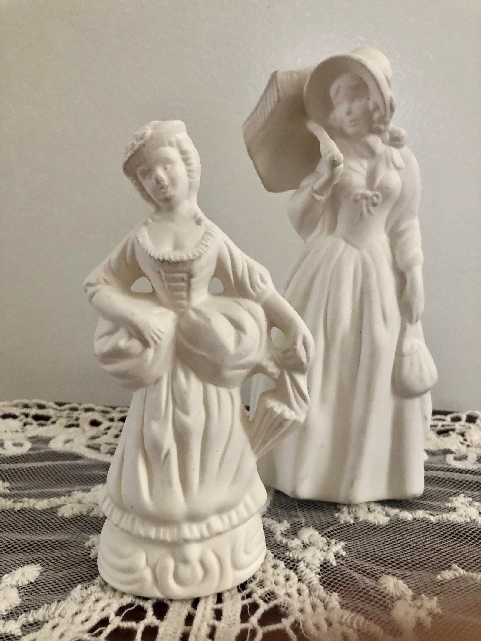 Pair Of Ready To Paint Ceramic Figurines Etsy