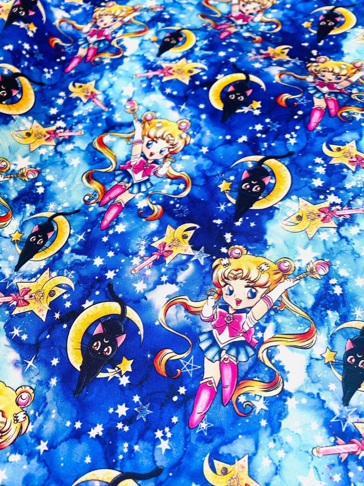 SAILOR MOON FABRIC 100 Cotton Cartoon Scout Sewing Material Etsy