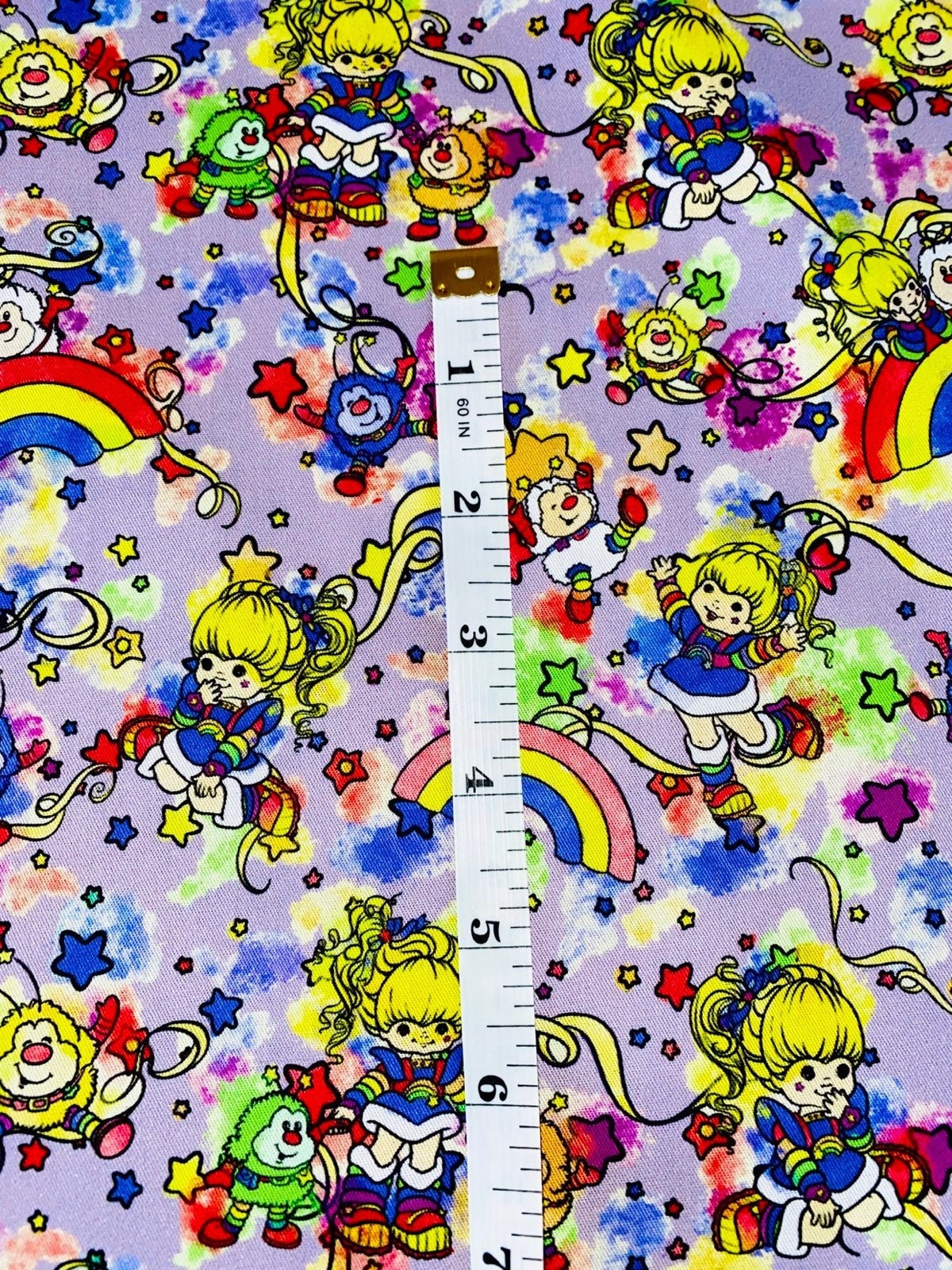 RAINBOW BRITE Fabric 100% COTTON Fabric Watercolor Sewing | Etsy