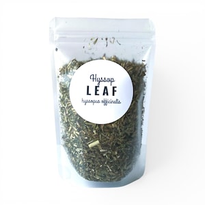 Dried Hyssop Leaf Herb • Hyssopus Officinalis • Apothecary, Ritual Use