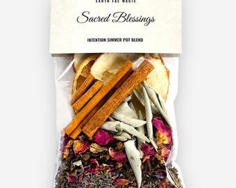 Sacred Blessings Simmer Potpourri Blend • Natural Home Fragrance, Witchy Kitchen Spice
