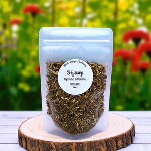 Organic Hyssop Leaf, Natural Bulk Herbs, 1/2oz, 1oz, 2oz, 4oz