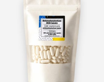 Pure MSM Capsules 50-300 Count (Methylsulfonylmethane) Handmade Vegan Supplement