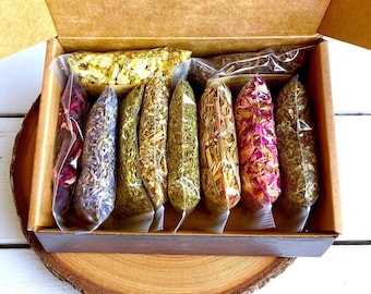 Witchy Apothecary Starter Herb Box Set | 10 herb bags ritual spellcraft kit | beginners witchcraft supplies